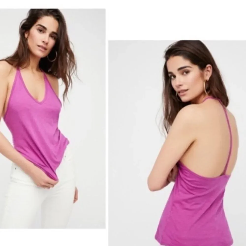 NWOT Free People Strappy T back Camisole Tank Top shirt small - Picture 1 of 7
